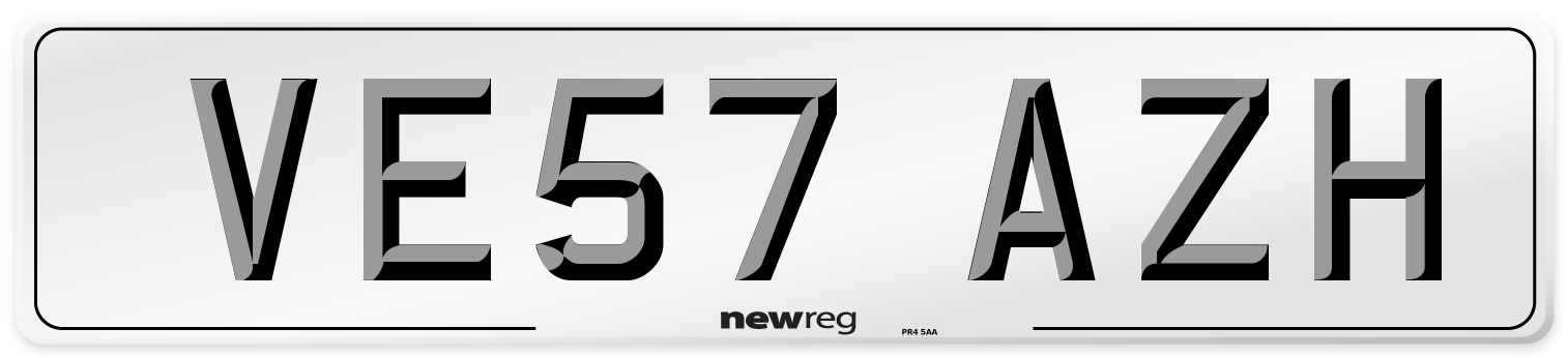 VE57 AZH Number Plate from New Reg
